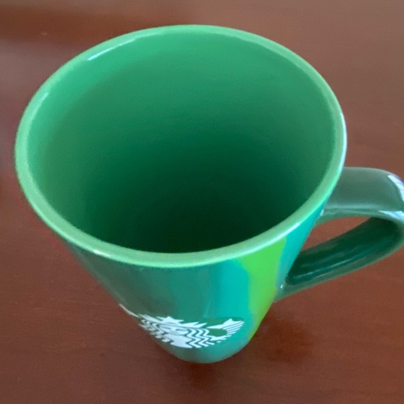 Starbucks Green Swirl Tall Coffee Mug 2022 16 Oz - Picture 3 of 7